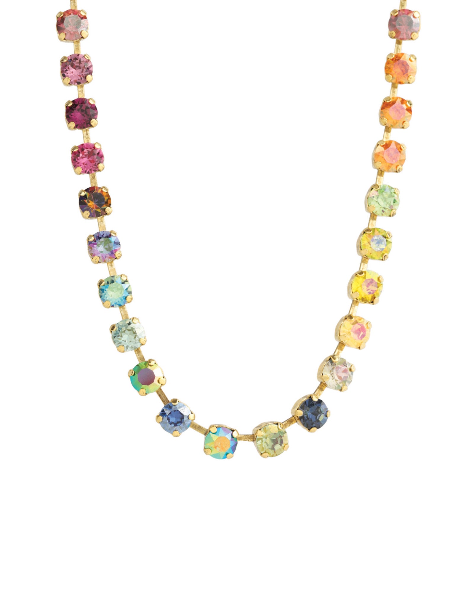 TOVA-Sarina Necklace-Necklaces-14k Gold Plated, Addy Crystal-Blue Ruby Jewellery-Vancouver Canada