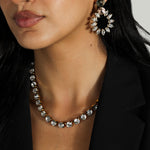 TOVA-Mimi Earrings-Earrings-14k Gold Plated, Starlight Crystal-Blue Ruby Jewellery-Vancouver Canada