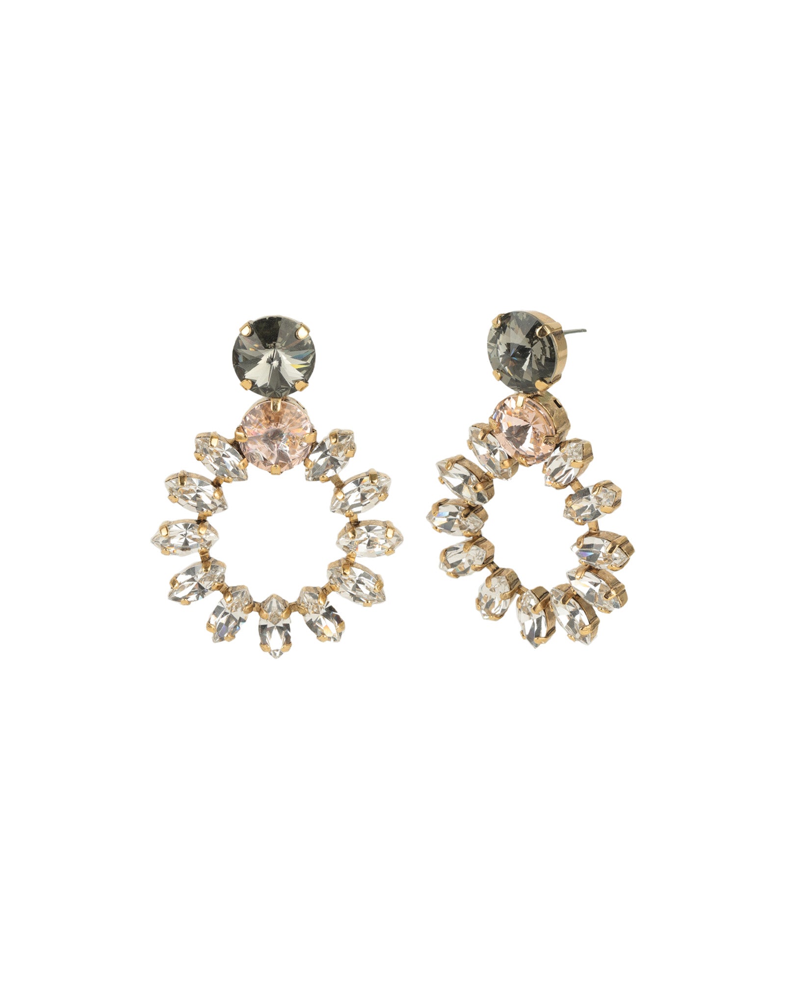 Mimi Studs 14k Gold Plated, Starlight Crystal