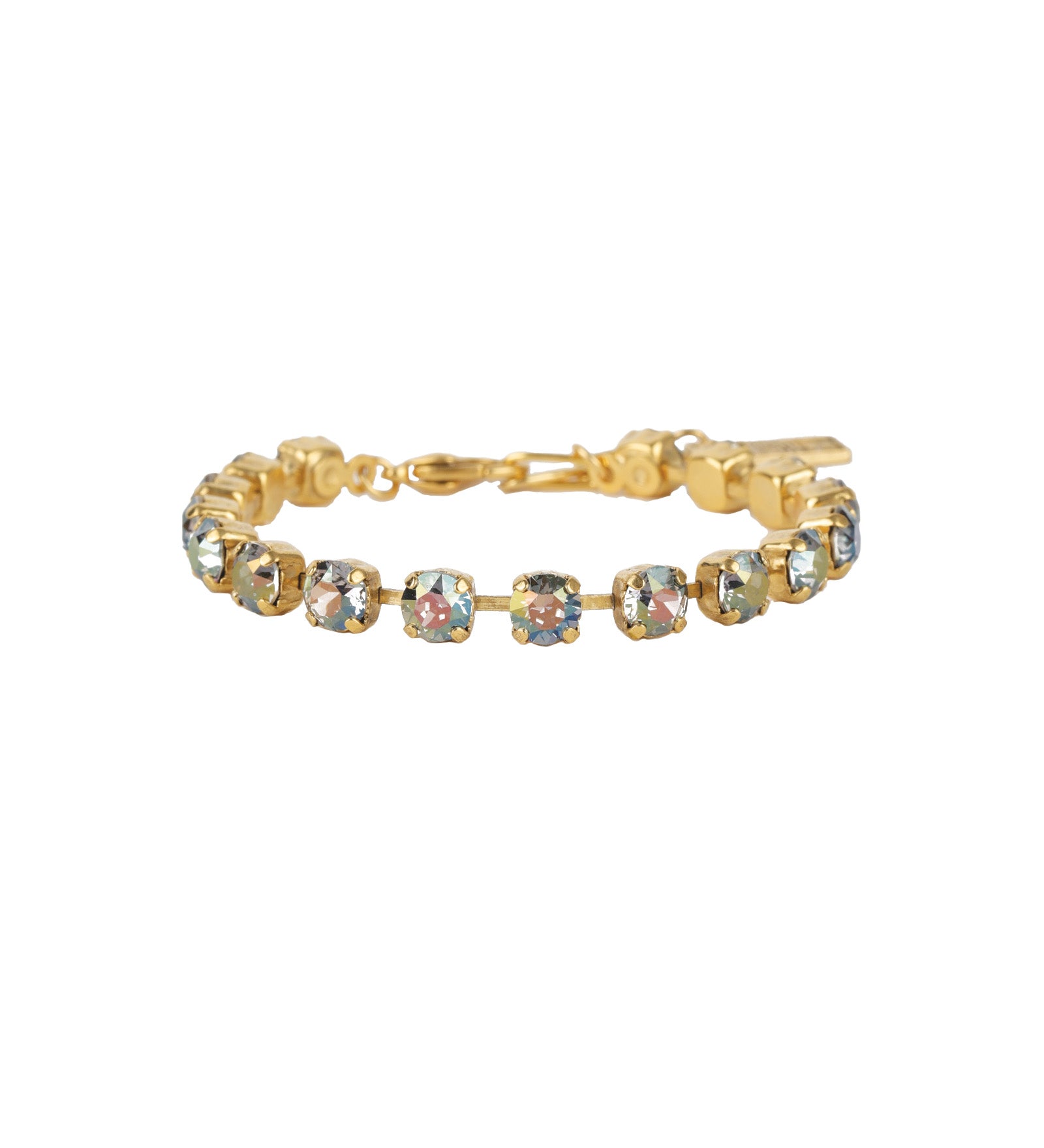 TOVA-Sarina Bracelet-Bracelets-14k Gold Plated, Starlight Crystal-Blue Ruby Jewellery-Vancouver Canada