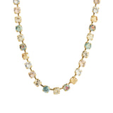 TOVA-Sarina Necklace-Necklaces-14k Gold Plated, Candy Fluff Crystal-Blue Ruby Jewellery-Vancouver Canada