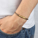 Tres Cuervos-Flint Single Waxed Canvas Bracelet-Bracelets-Blue Ruby Jewellery-Vancouver Canada