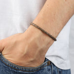 Tres Cuervos-Flint Single Waxed Canvas Bracelet-Bracelets-Blue Ruby Jewellery-Vancouver Canada