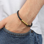 Tres Cuervos-Flint Single Waxed Canvas Bracelet-Bracelets-Blue Ruby Jewellery-Vancouver Canada