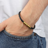 Tres Cuervos-Flint Single Waxed Canvas Bracelet-Bracelets-Blue Ruby Jewellery-Vancouver Canada