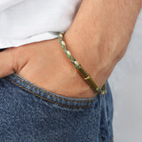 Tres Cuervos-Flint Single Waxed Canvas Bracelet-Bracelets-Blue Ruby Jewellery-Vancouver Canada