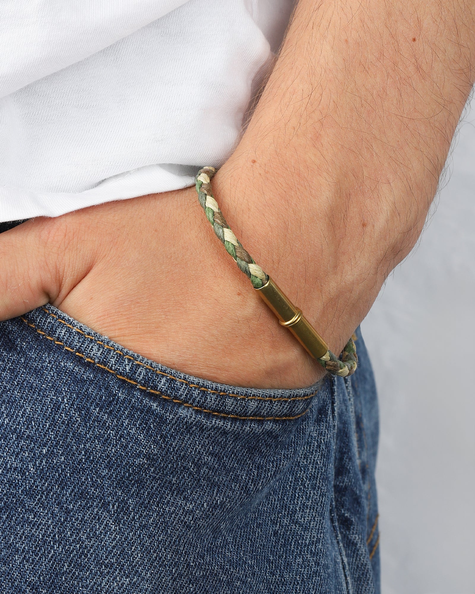 Tres Cuervos-Flint Single Waxed Canvas Bracelet-Bracelets-Blue Ruby Jewellery-Vancouver Canada