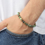 Tres Cuervos-Flint Beaded Single Bracelet-Bracelets-Blue Ruby Jewellery-Vancouver Canada