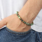 Tres Cuervos-Flint Beaded Single Bracelet-Bracelets-Blue Ruby Jewellery-Vancouver Canada