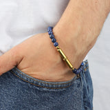 Tres Cuervos-Flint Beaded Single Bracelet-Bracelets-Blue Ruby Jewellery-Vancouver Canada