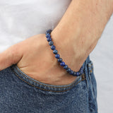 Tres Cuervos-Flint Beaded Single Bracelet-Bracelets-Blue Ruby Jewellery-Vancouver Canada