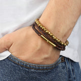 Tres Cuervos-Flint Beaded Single Snake Bracelet-Bracelets-Blue Ruby Jewellery-Vancouver Canada