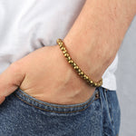 Tres Cuervos-Flint Beaded Single Snake Bracelet-Bracelets-Blue Ruby Jewellery-Vancouver Canada