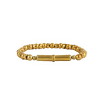 Tres Cuervos-Flint Beaded Single Snake Bracelet-Bracelets-Brass-MED-Blue Ruby Jewellery-Vancouver Canada