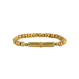 Tres Cuervos-Flint Beaded Single Snake Bracelet-Bracelets-Brass-MED-Blue Ruby Jewellery-Vancouver Canada