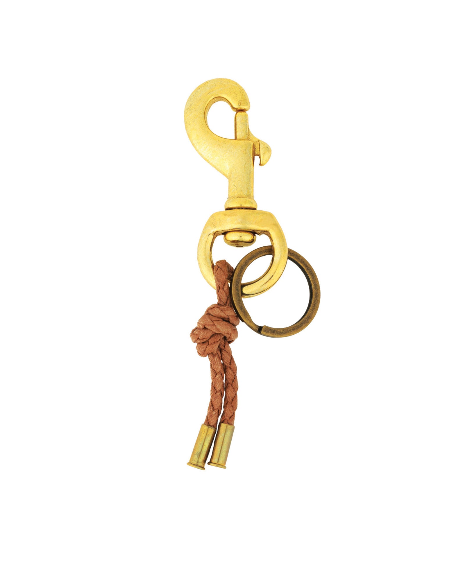 Tres Cuervos-Canvas Knot Keychain-Accessories-Brass, Tan-Blue Ruby Jewellery-Vancouver Canada