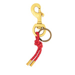 Tres Cuervos-Canvas Knot Keychain-Accessories-Brass, Red-Blue Ruby Jewellery-Vancouver Canada