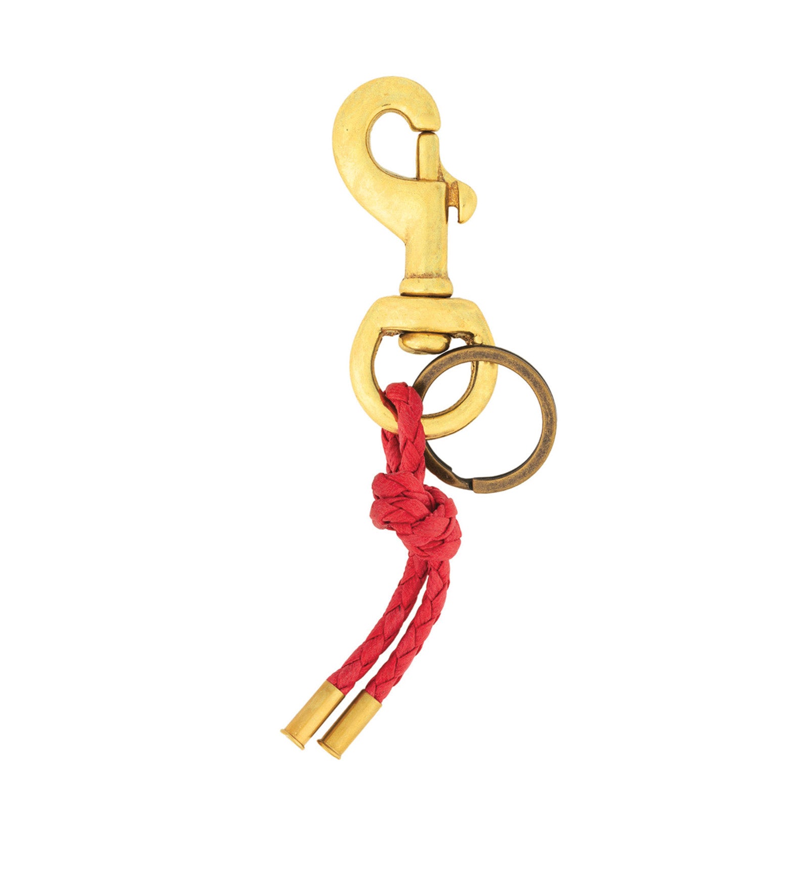 Tres Cuervos-Canvas Knot Keychain-Accessories-Brass, Red-Blue Ruby Jewellery-Vancouver Canada