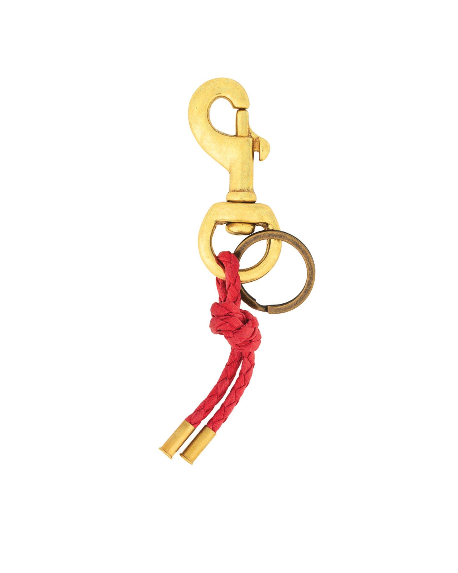 Tres Cuervos-Canvas Knot Keychain-Accessories-Brass, Red-Blue Ruby Jewellery-Vancouver Canada
