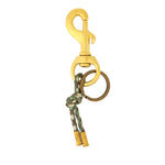 Tres Cuervos-Canvas Knot Keychain-Accessories-Brass, Camouflage-Blue Ruby Jewellery-Vancouver Canada