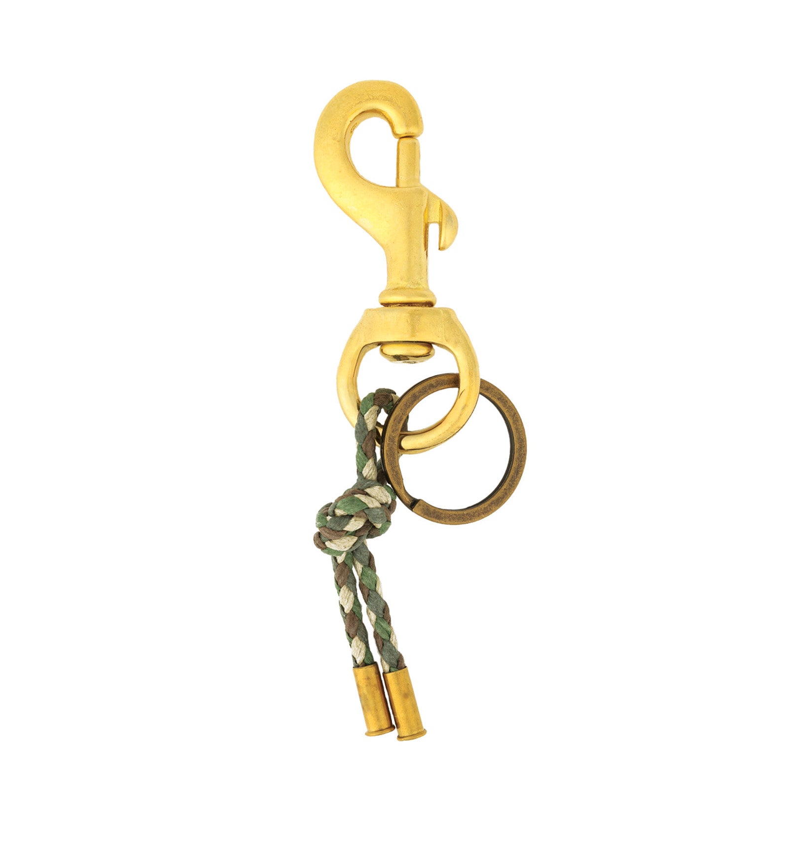Tres Cuervos-Canvas Knot Keychain-Accessories-Brass, Camouflage-Blue Ruby Jewellery-Vancouver Canada