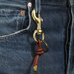 Tres Cuervos-Leather Knot Keychain-Accessories-Blue Ruby Jewellery-Vancouver Canada