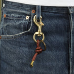 Tres Cuervos-Leather Knot Keychain-Accessories-Blue Ruby Jewellery-Vancouver Canada