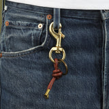 Tres Cuervos-Leather Knot Keychain-Accessories-Blue Ruby Jewellery-Vancouver Canada