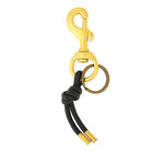 Tres Cuervos-Leather Knot Keychain-Accessories-Brass, Faded Black-Blue Ruby Jewellery-Vancouver Canada