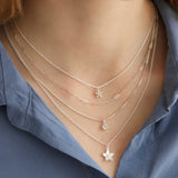 Tashi-Tiny Flower Necklace-Necklaces-Blue Ruby Jewellery-Vancouver Canada