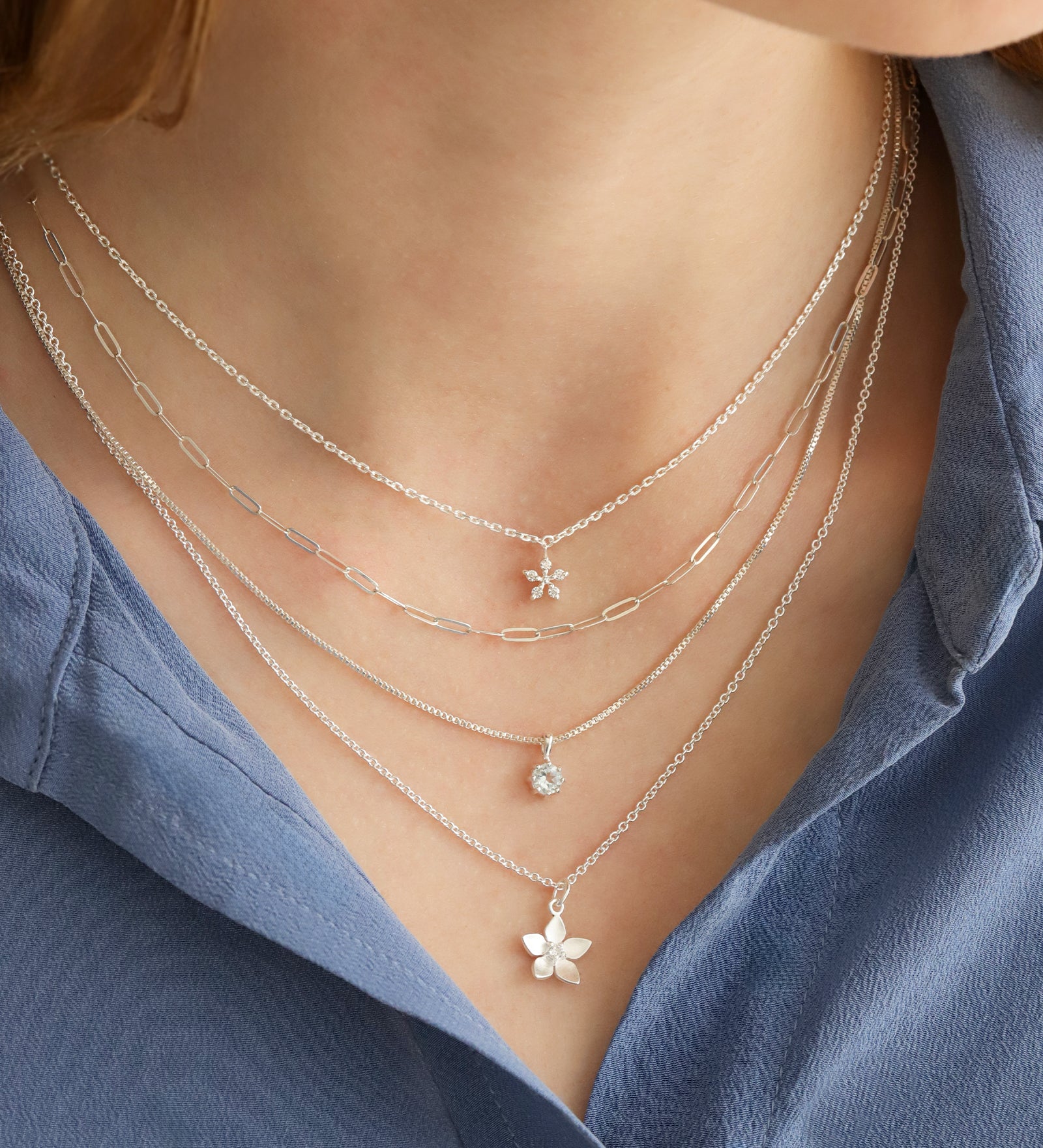 Tashi-Blossom Necklace-Necklaces-Blue Ruby Jewellery-Vancouver Canada