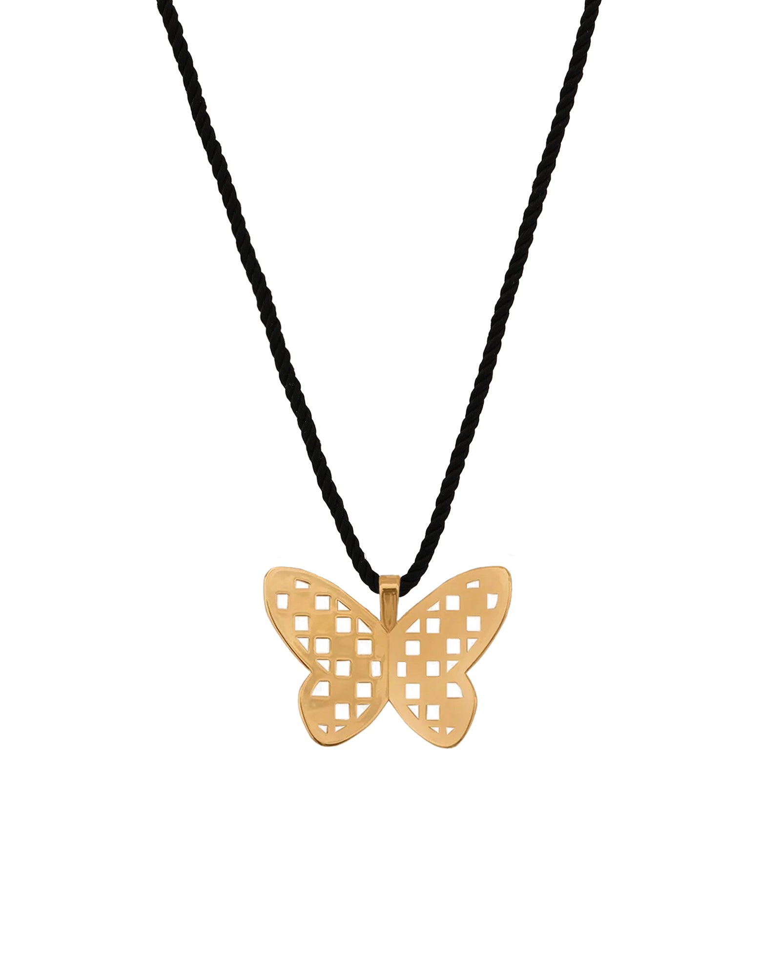 Kara Yoo-Mirelle Necklace-Necklaces-14k Gold Plated, Cord-Blue Ruby Jewellery-Vancouver Canada