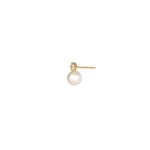 Valley of the Fine-Pearl + CZ Single Stud I 6mm-Earrings-Blue Ruby Jewellery-Vancouver Canada