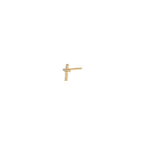 Valley of the Fine-Pavé Cross Single Stud-Earrings-Blue Ruby Jewellery-Vancouver Canada