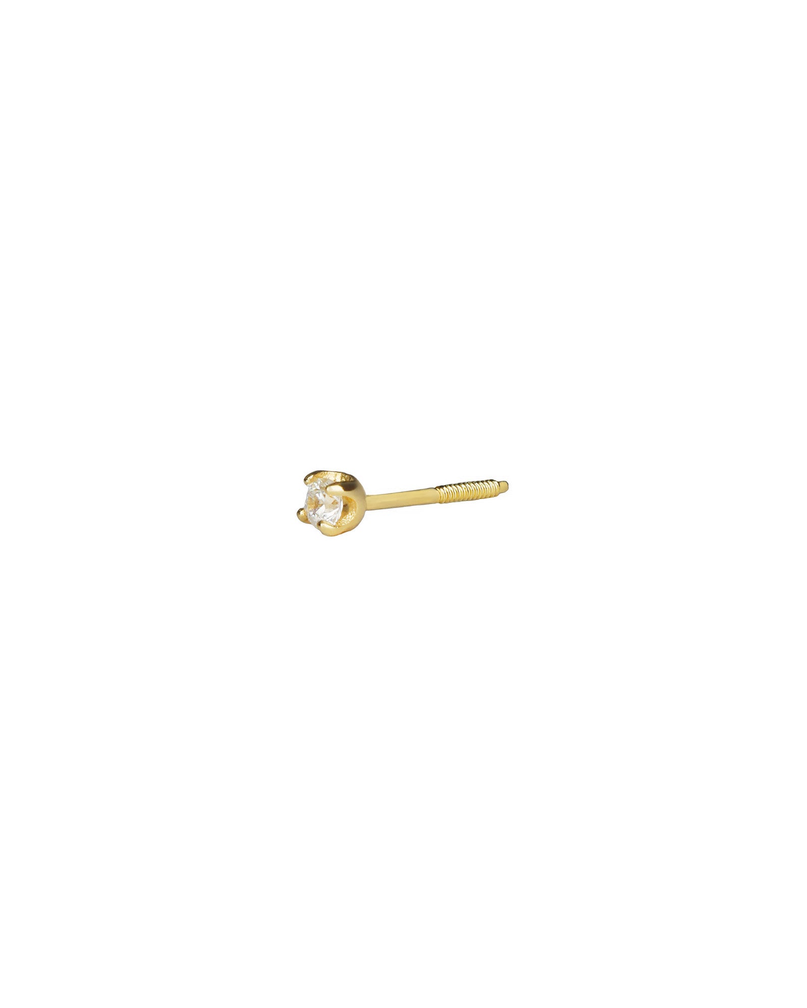 Valley of the Fine-CZ 4 Prong Single Stud | 2mm-Earrings-Blue Ruby Jewellery-Vancouver Canada
