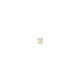 Valley of the Fine-CZ 4 Prong Single Stud | 2mm-Earrings-10k Yellow Gold, Cubic Zirconia-Blue Ruby Jewellery-Vancouver Canada