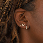 Valley of the Fine-Sunflower Single Stud-Earrings-Blue Ruby Jewellery-Vancouver Canada