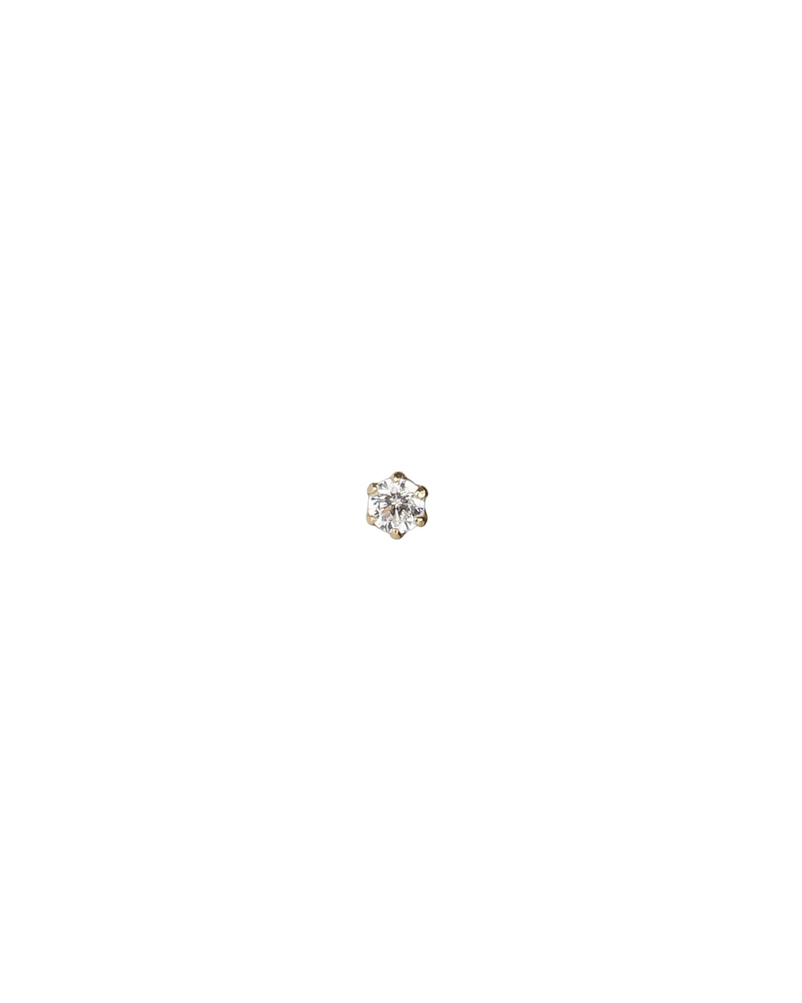 Valley of the Fine-CZ Single Stud I 2mm-Earrings-Blue Ruby Jewellery-Vancouver Canada