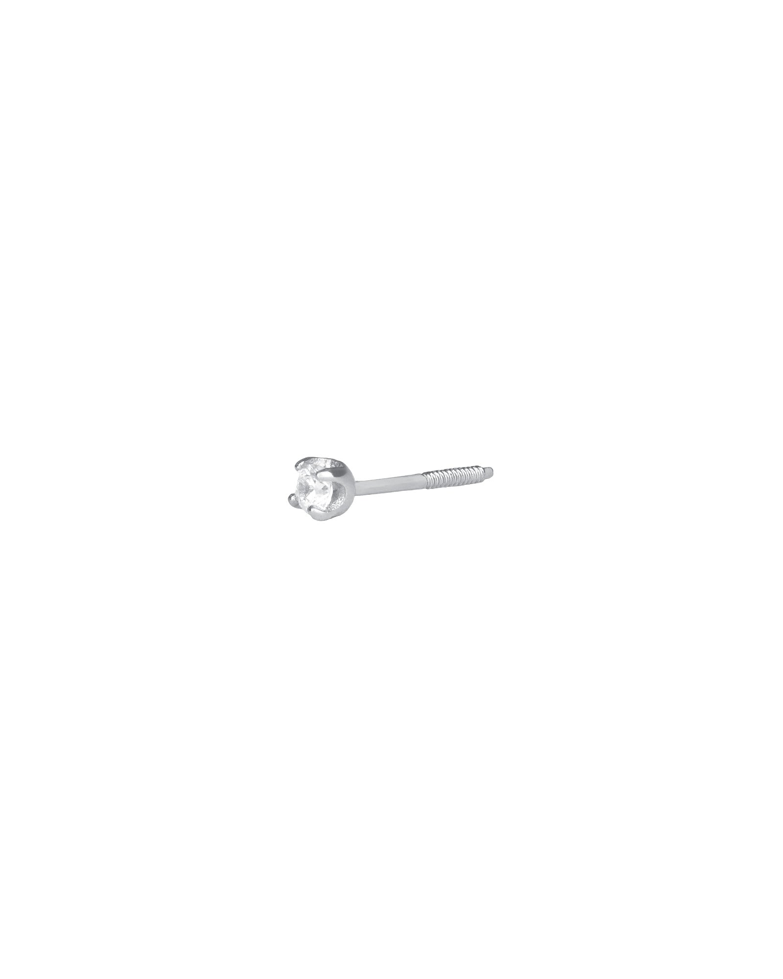 Valley of the Fine-CZ 4 Prong Single Stud | 2mm-Earrings-Blue Ruby Jewellery-Vancouver Canada