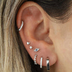 Valley of the Fine-Heart Stud I 3mm-Earrings-10k White Gold-Blue Ruby Jewellery-Vancouver Canada
