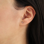 Valley of the Fine-Bow Single Stud-Earrings-Blue Ruby Jewellery-Vancouver Canada