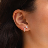 Leaf CZ Single Stud