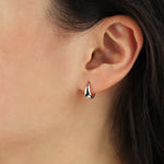 Valley of the Fine-Tapered Single Huggie-Earrings-Blue Ruby Jewellery-Vancouver Canada