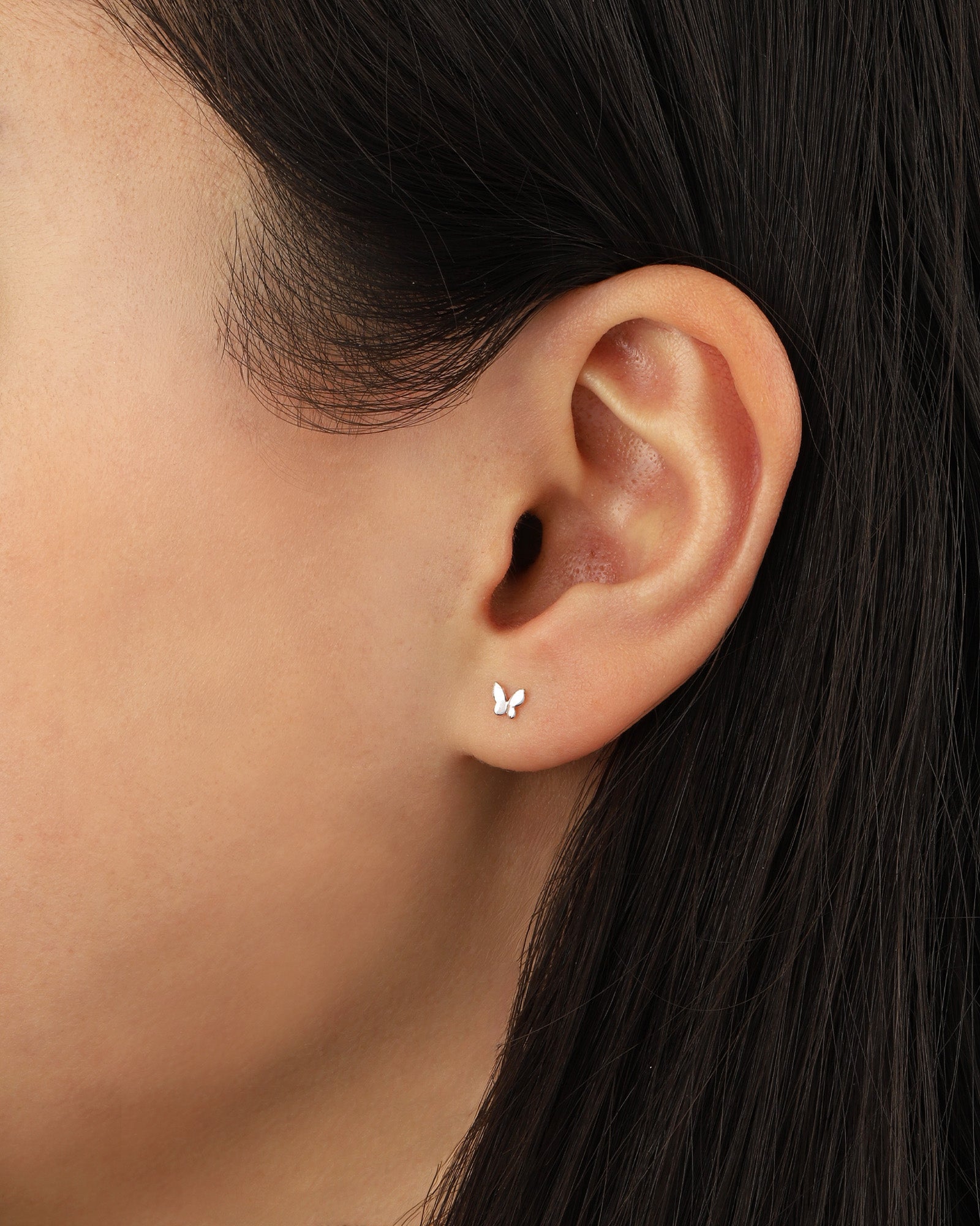 Valley of the Fine-Butterfly Single Stud-Earrings-Blue Ruby Jewellery-Vancouver Canada