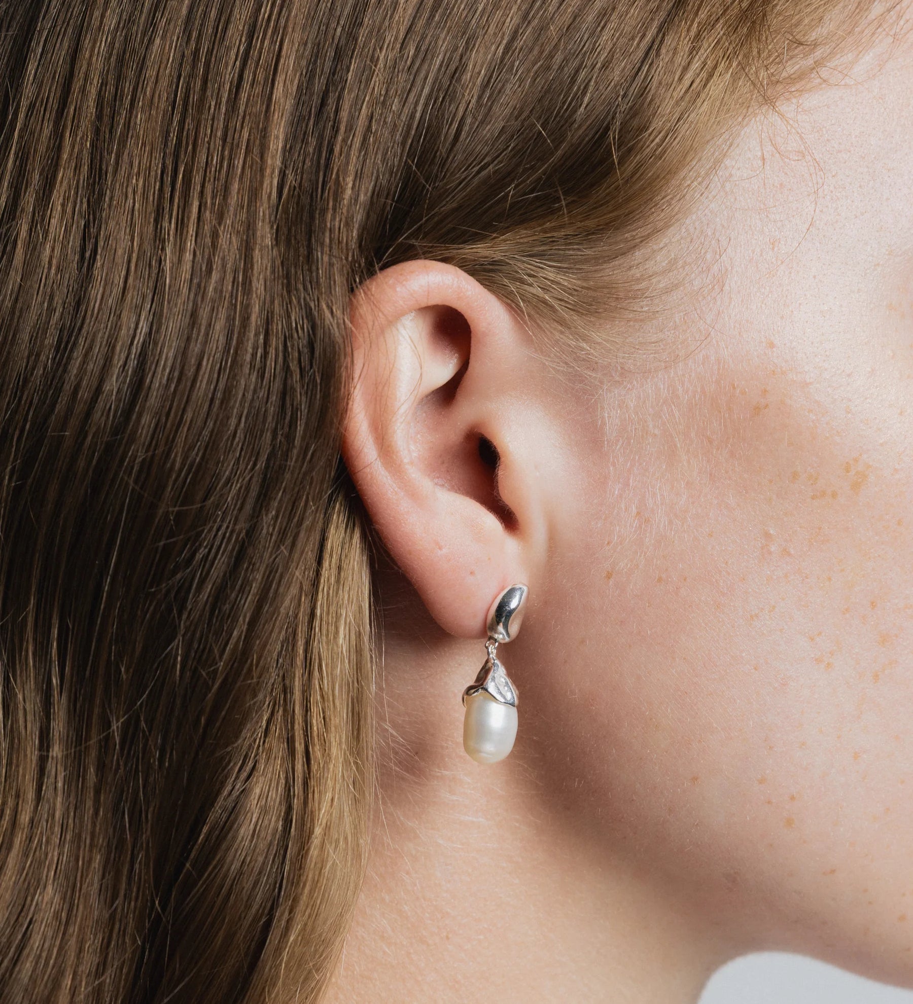 Wolf Circus-Pearl Drop Earrings-Earrings-Blue Ruby Jewellery-Vancouver Canada