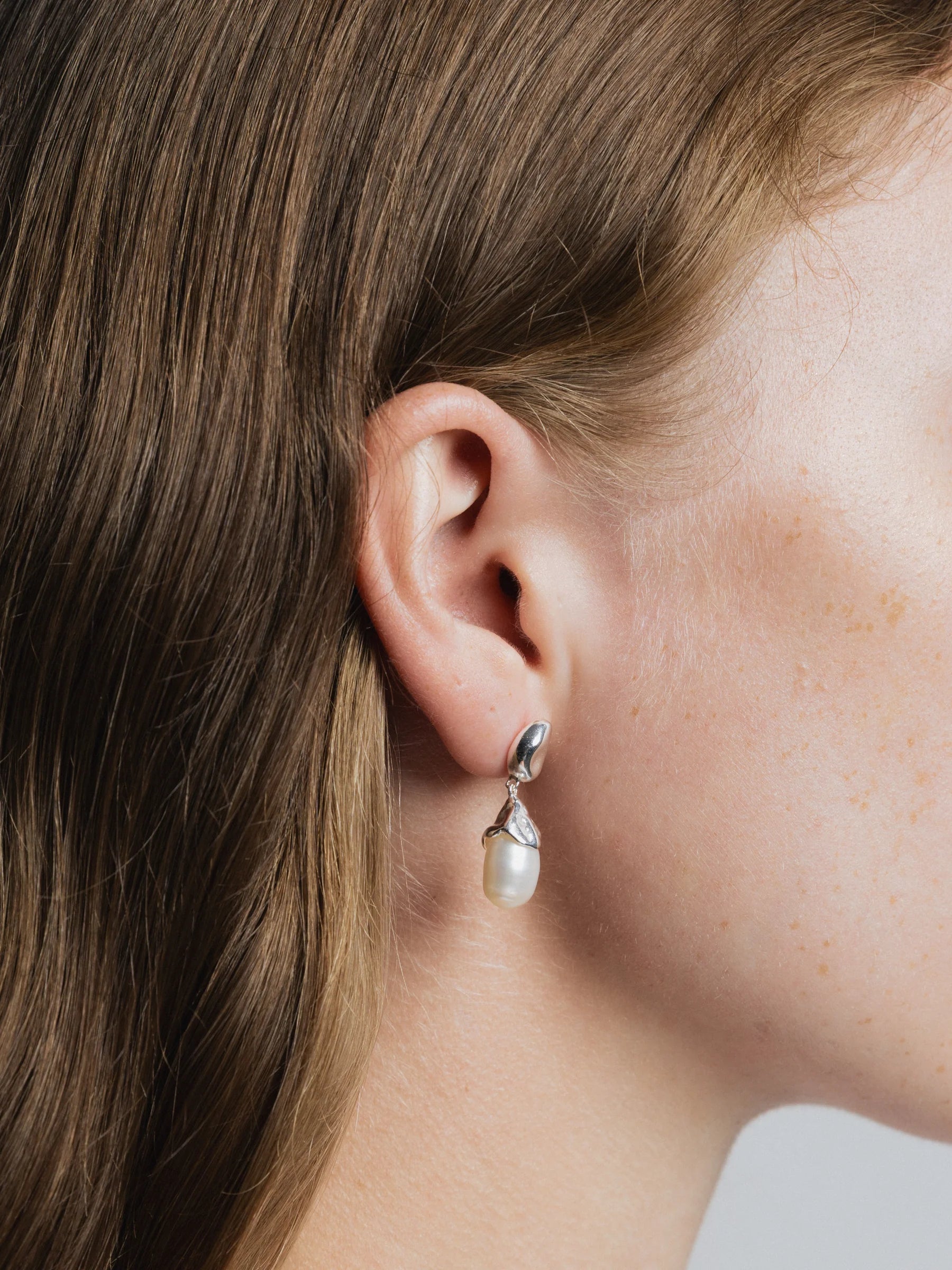 Wolf Circus-Pearl Drop Earrings-Earrings-Blue Ruby Jewellery-Vancouver Canada