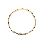 Weekend Ritual-1 Row 2.5mm CZ Stretch Bracelet-Bracelets-Gold Plated, Black Diamond Cubic Zirconia-Blue Ruby Jewellery-Vancouver Canada