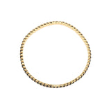 Weekend Ritual-1 Row 2.5mm CZ Stretch Bracelet-Bracelets-Gold Plated, Black Diamond Cubic Zirconia-Blue Ruby Jewellery-Vancouver Canada