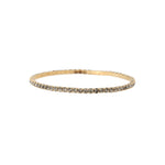 Weekend Ritual-1 Row 2.5mm CZ Stretch Bracelet-Bracelets-Gold Plated, Black Diamond Cubic Zirconia-Blue Ruby Jewellery-Vancouver Canada