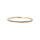 Weekend Ritual-1 Row 2.5mm CZ Stretch Bracelet-Bracelets-Gold Plated, Black Diamond Cubic Zirconia-Blue Ruby Jewellery-Vancouver Canada